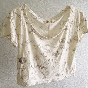Hollister Graphic Crop Top